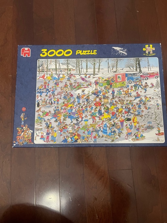 Jan van Haasteren Other - Jan van Haasteren On Thin Ice 3000 Pc Puzzle RARE Sealed Inside Jumbo